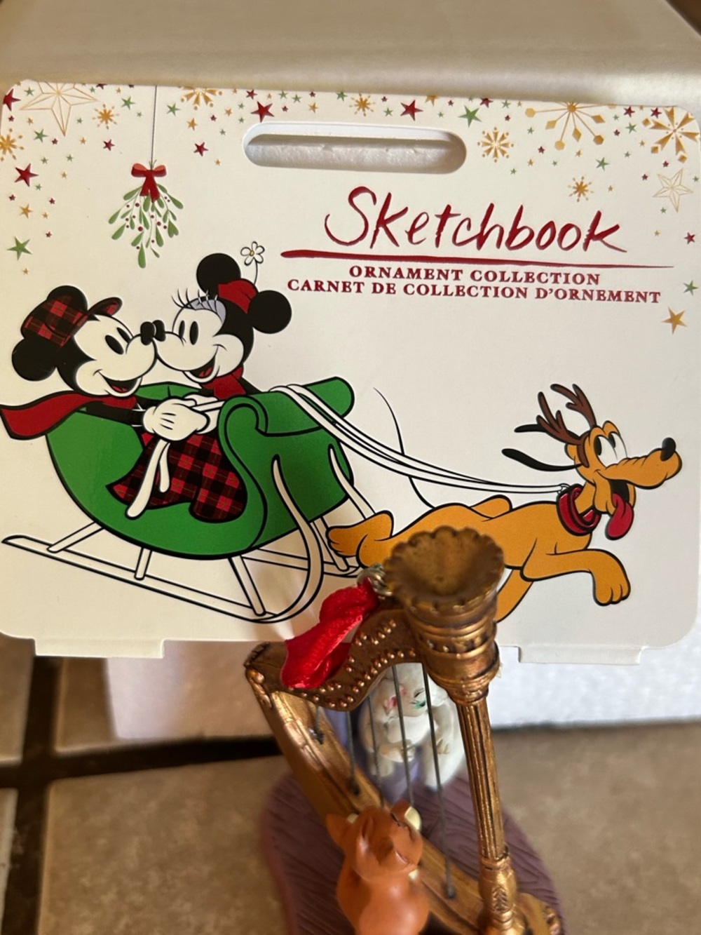Disney Sketchbook Ornament Aristocats Duchess Playing Harp 2017 NEW - Picture 4 of 4